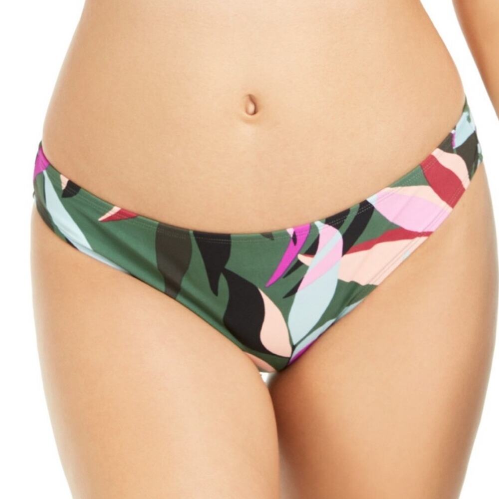 Hula Honey Olive Floral hipster bikini swim bottom